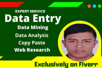 do data entry, copy paste, and web research job perfectly