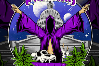 do unique artwork of stoner,weed,psychedelic cover