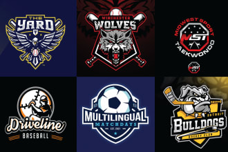 design sports logo for baseball football basketball soccer and all other sports