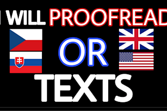 expertly proofread and edit your czech, slovak or english text