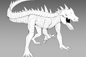draw sketch of character, creature, mecha, any in my style