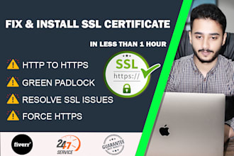 install free ssl certificate, fix ssl wordpress security within 1 hour