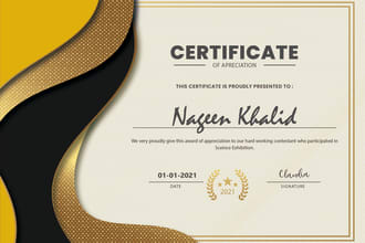 design professional diploma, award certificate