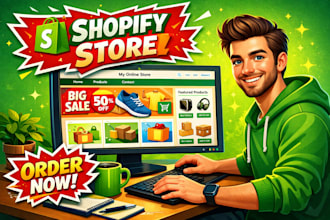 design profitable  shopify store or shopify website