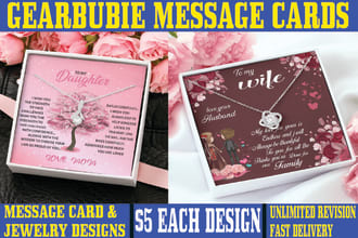 make unique jewelry message card for shineon and gearbubble