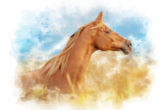 design a realistic watercolor illustration any portraits