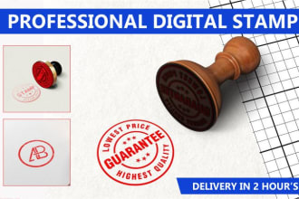 design a stunning digital rubber stamp or signature logo in just 1 hour