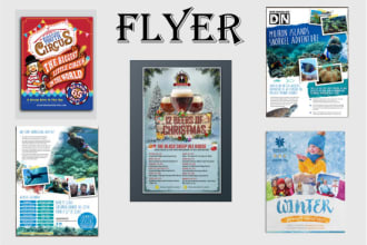 design holiday, festival, sports and spa flyer or poster
