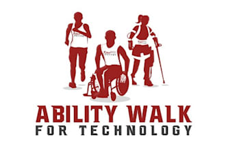 design fundraiser event logo ability walk for technology