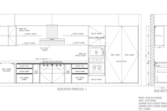 provide kitchen cabinetry 2d drawing