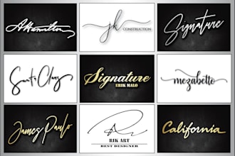design hand drawn signature logo