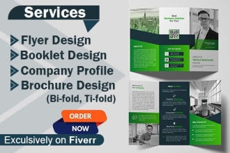 design a professional brochure, business flyer or booklet