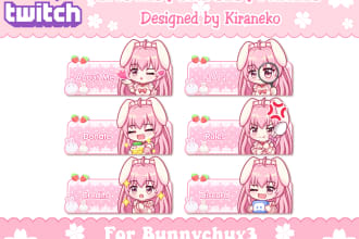 draw cute panels for twitch