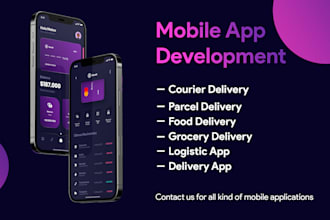 develop courier delivery app, courier delivery website, uiux design