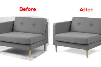 do white background with reflection or natural shadow