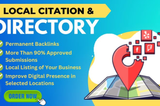 submit 200 USA, UK local citation and directories