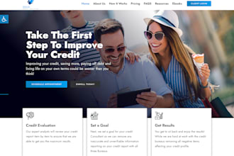 create professional credit repair website in 24h