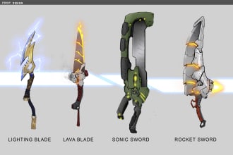 make amazing weapons and  props design  for you