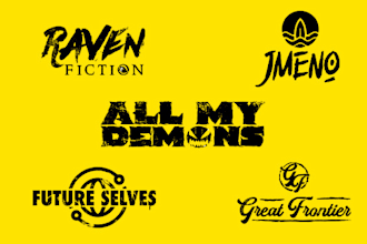 design a band logo for your rock or metal band or dj