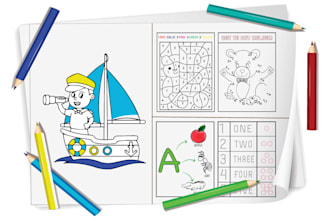 illustrate children coloring page