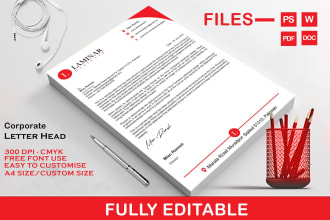 letterhead design professional logo and business card