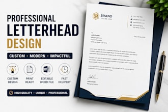 design a professional business letterhead and stationery