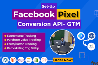 setup facebook pixel conversion API, enhanced ecommerce tracking via gtm