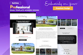 design professional real estate mailchimp email template newsletter