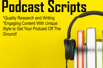 research and write a youtube or podcast script on any topic