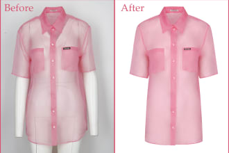 symmetrical ghost mannequin retouch in photoshop