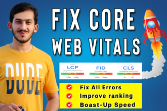 fix core web vitals and boast wordpress website page speed