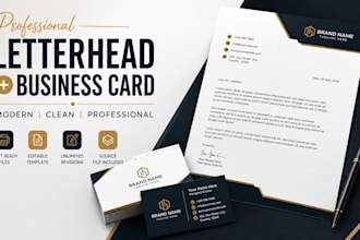 design professional letterhead and business card