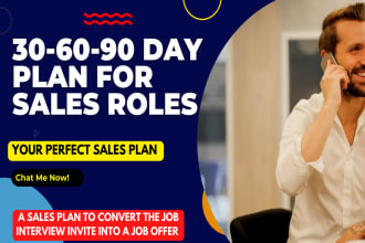 craft a 306090 plan for a sales role job interview