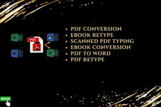 do ebook retype, retype scanned pages, typing job
