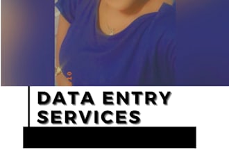 do data entry and internet research for you