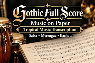 transcribe salsa, merengue, and bachata into sheet music