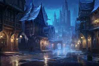 draw the landscape illustration or concept art