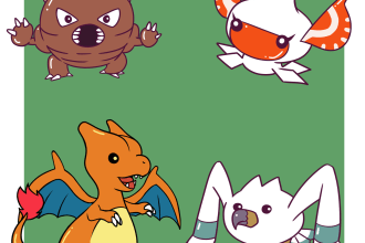 draw cute pokemon doodle art style
