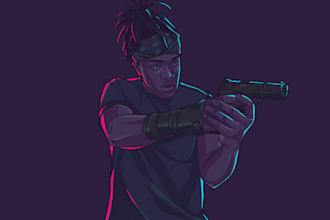 make awesome neon vector style