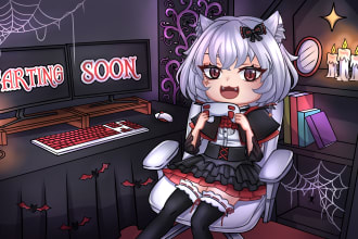 draw anime illustration for your stream need