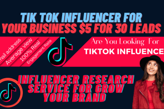 find the best tiktok influencer leads for your any niche