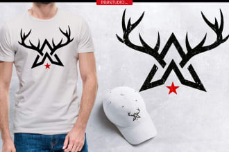 design outstanding hunting logo with satisfaction