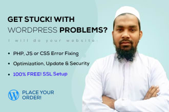 fix wordpress issues or develop a complete website