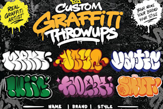 make a graffiti throw up with your name or your brand name