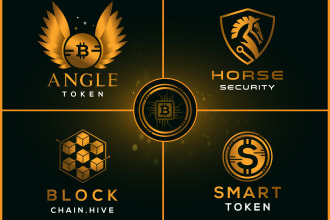 design token, crypto, cryptocurrency, bitcoin, and coin logo