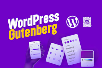 design wordpress website with gutenberg block editor, kandace, blocksy, astra
