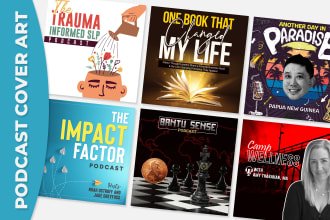 design a professional podcast cover art or cover logo