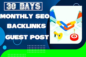 build a premium perfect monthly SEO dofollow backlinks
