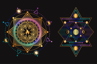create sacred geometry  mandala mystical spiritual logo