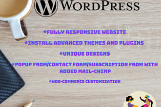 create responsive wordpress website and do web design